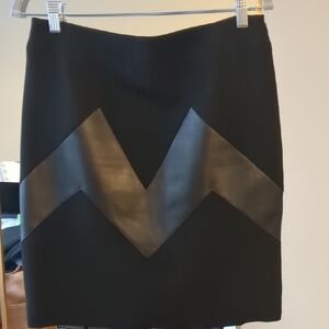 Per Se Black Chevron Pencil Skirt